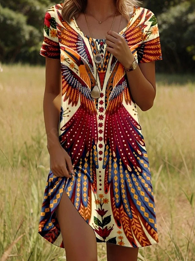 Lotte⢠- Zomerjurk met artistieke print